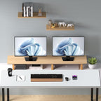 Aothia Leather Desk Pad Protector, Office Desk Mat, Large Mouse Pad, Non-Slip PU Leather Desk Blotter, Laptop Desk Pad, Waterproof Desk Writing Pad for Office and Home (48"x17", Barely Grey)