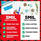 Scotch Thermal Laminating Pouches, 100 Count, Clear, 5 mil, Laminate Business Cards, Small Banners, Essays, Office or School Supplies, Fits Letter Size 8.9x11.4 in Paper