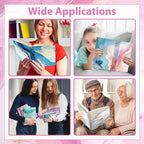 Jumbo Stretchable Book Covers 8PCS Reusable Fabric Book Cover with Label 9x11in Marble Print Protective Sleeve for Hardcover Books Textbook Cover for School Fits Most Book Sizes Up to 10x12.5in