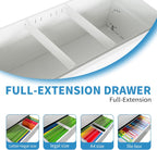 2 Drawer Lateral File Cabinet with Lock, 26.8" Wide Metal Filing Cabinets for Home Office, Steel Storage File Cabinet for Letter/Legal/F4/A4 Size with Hanging Bars, Assembly Required(White)