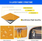 ECHSRT Big Pencil Case, Aesthetic Portable Zipper Pencil Bag with Hidden Pocket, Special Pouch for Men Women Adults, Stationery Organizer Pen Cases for Office Travel, Yellow