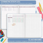 Legend Teacher Planner – Undated Lesson Plan Book for Teachers with Weekly & Monthly Calendars - Classroom Organization & School Year Planner – 8.5”x11.5” Hardcover (Periwinkle)