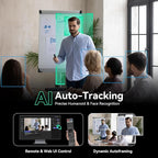 Tenveo NDI PTZ Camera AI Humanoid & Face Auto-Tracking, HDMI/LAN/USB3.0 PoE PTZ Camera 20X Optical Zoom IP Live Streaming, FHD 1080P 60FPS, for Church Services Worship Video Conference Live Streaming