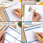 Clever Fox Planner 2nd Edition – Colorful Weekly & Monthly Goal Planner, Time Management & Productivity Organizer, Undated, A5 (Black)