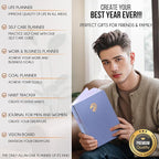 Life Planner - Undated Daily, Weekly & Monthly Planner with Budget Section | A 12 Month Journey to Increase Productivity & Happiness | Life Organizer & Gratitude Journal - Horizontal Format