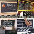 White Liquid Chalk Markers Set, Pack of 10 White Chalkboard Paint Pens with 12 Chalkboard Labels, 5 Stickers, Perfect for Chalkboards, Bistro Boards, Glass and Metal