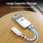 PHIXERO P10PRO External NVMe SSD 256GB, Up to 1050MB/s, USB 3.2 Gen2, Includes 2-in-1 USB C Cable, Portable Hard Drive for iPhone 15+/Android/Windows/Mac, White