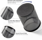 Comix Pen Holder Desk Organizer, Wire Mesh Pencil Cup with Foam Pad and Non-Slip Bottom Office Supplies Desk Accessories for Home Office School, 2 Packs