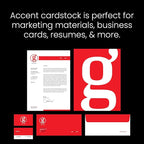 Accent Opaque 18” x 12” White Cardstock Paper, 100lb, 271gsm – 800 Sheets (4 Reams) – Premium Smooth Heavy Cardstock, Printer Paper for Invitations, Cards, Menus, Business Cards – 188096C