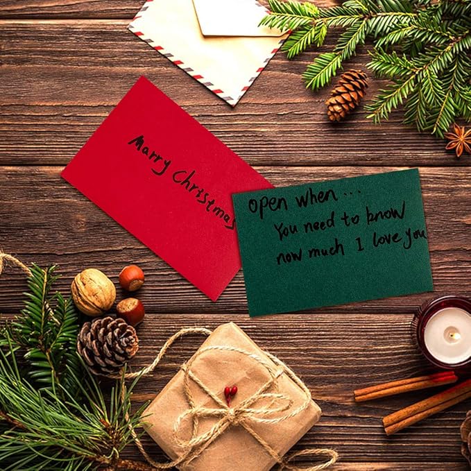 120 Pack Mini Envelopes Red Envelopes Small Self-Adhesive Kraft Paper Envelopes Tiny Pockets for Valentine's, Christmas, Holiday Small Gift Cards Invitations Business Notes(4.13"×2.76") (Red)