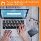 WD 4TB My Passport Ultra, Blue, Portable External Hard Drive, backup software with defense against ransomware, and password protection, USB-C and USB 3.1 - WDBFTM0040BBL-WESN