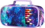 Choco Mocha Galaxy Pencil Case for Girls, Soft Pencil Case Kids Pencils Pouch for Kindergarten Girls, Purple