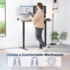 VIVO Electric 60 x 30 in Standing Desk, Memory Height Adjustment, 1B Series, Reclaimed Wood Top Black Frame, DESK-KIT-1B6P-30