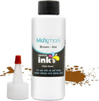 MaxMark Premium Refill Ink for self Inking Stamps and Stamp Pads, Brown Color - 4 oz.