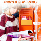 BEYGORM Magnetic Dry Erase Marker Holder for Whiteboard,Non-slip Acrylic Magnet Pen Holder for Fridge Refrigerator,Locker Organizer for Work,Locker Accessories,Pencil Cup for Desk(Orange)