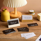 120 Pieces Thank You for Your Order Cards Customer Appreciation Note Cards Thank You for Supporting My Business Card for Small Business Owners Stores Online Retailers 3.5 x 2 Inch(Black, White)