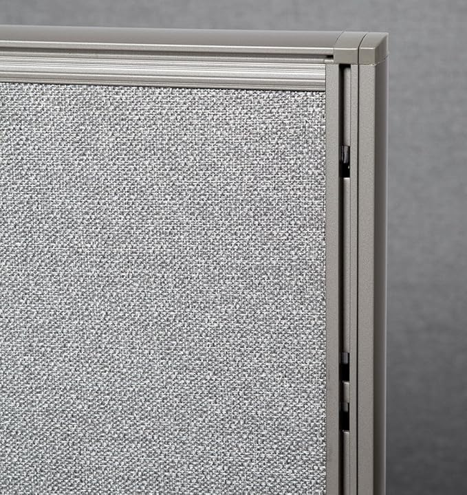 GOF Freestanding L Shaped Office Partition, Large Fabric Room Divider Panel, 36" D x 96" W x 72" H