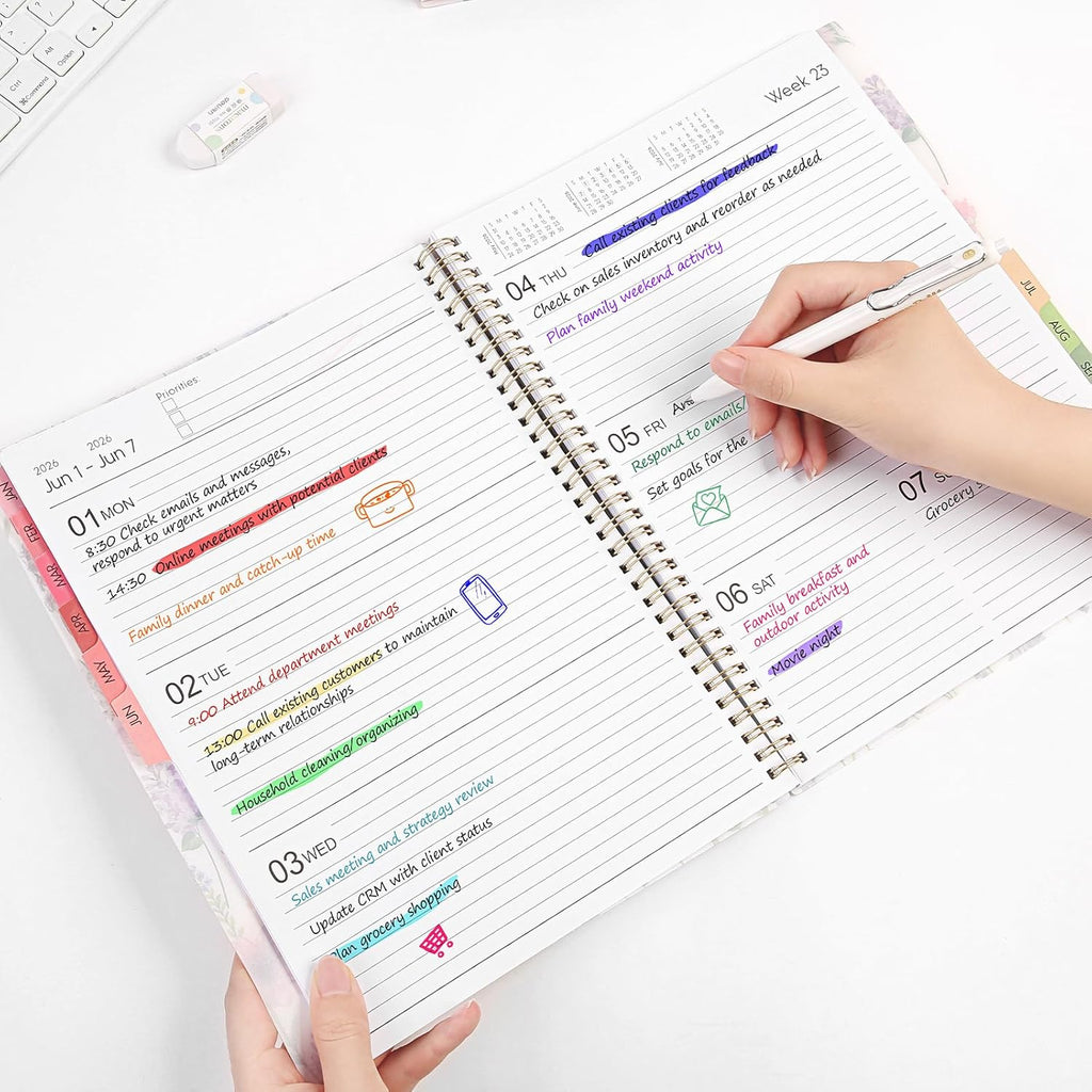 Planner 2026, 8.5" x 11" Monthly & Weekly Planner with Tabs, JAN - DEC 2026, Goal Setting & Time Management Organizer for Professionals & Students