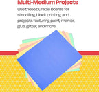 School Smart Railroad Poster Board Paper, 22 x 28 Inches, 4-Ply, Assorted Colors, Pack of 25