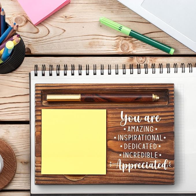 Team Appreciation Gifts for Employees, You Are Incredibly Appreciated Gifts Desk Self-Stick Note Pad Holders, Thank You Gift for Staff Friends Team Healthcare Worker Coworker Sticky Notes Holder TZP10