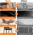 CLATINA Big & Tall 500 lbs Waiting Room Guest Chair, Leather Office Reception Chair No Wheels with Padded Arms for Elderly Home Desk Conference Room Lobby Side Salon Clinic, Black(2 Pack)