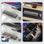 Wireless Keyboard and Mouse Combo, 2.4 GHz Wireless Full-Sized Typewriter Keyboard with Round Keycaps for Windows, Computer, Desktop, PC, Laptop (Grey)