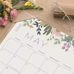 Desk Calendar 2025-2026 with Desktop Mat, Cabbrix Large Desk Pad Calendar 22 x 17 Inch Runs From July 2025 to December 2026, Floral Design Calendar 2025 for Home School and Office (Apricot)