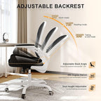 Office Chair, Ergonomic Desk Chairs 330LBS Capacity High Back Mesh Computer Chair with Flip-up Armrests, Comfy Work Chair with Adjustable Lumbar Support, Rolling Chair