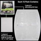 File Organizers - Letter Size, Stackable Trays for Desk - for Office Files, Mail, Documents - 12 Pack, Clear