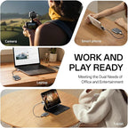 PHIXERO P5PLUS Portable SSD 2TB Up to 550MB/s, USB 3.2 Gen 2 External Solid State Drive，USB C to C&A for Smartphone，Tablet，PC，Labtop (Black)