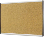Quartet Bulletin Board, 30" x 18", Corkboard, Cubicle, Arc, Aluminum Frame (ARCB3018)