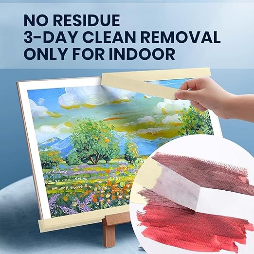 General Purpose Masking Tape Beige White 1.88 Inches x 60 Yards, Bulk Painters Tape for Painting, Labeling, DIY Arts Crafts, Home Office School Projects, 36 Rolls