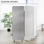 VIVO Freestanding 24 x 66 inch Privacy Panel, Cubicle Divider, Acoustic Wall Partition, Single 24 inch Panel with 2-Sided Zipper Attachment System, Gray, PP-1-T024G