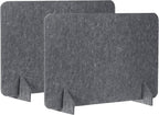 PATIKIL Desk Divider, 2 Set 24 x 16 Inch Acoustic Freestanding Desk Divider Desk Privacy Panel with 4 Pcs Support Feet for Library Office Workstation, Dark Grey