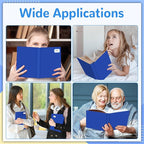 Jumbo Book Covers 8 Pack Reusable Fabric Book Cover Protective Books Covers 9 x 11 Inch Blue Stretchable Books Sleeve Cover with Label Sticker for Most Hardcover Textbooks Up to 10 x 12.5 Inch