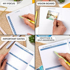 Clever Fox Planner 2nd Edition – Colorful Weekly & Monthly Goal Planner, Time Management & Productivity Organizer, Undated, A5 (White)