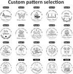 Custom Self-Inking Stamps | Personalized Book Stamp Gift for Book Lovers | 5 Ink Colors (Style03)