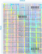 STARLIBOO 1" x 2-5/8" Address Labels- Holographic Color Stickers for Laser/Ink Jet Printer mailing Labels 8.5"×11"- Holographic Silver/ 30 per Sheet