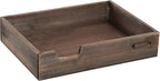 MyGift® Distressed Brown Vintage Wood Paper Tray, Office Desktop Document, File Folder, Magazine Holder Tray