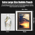 5 Pack Extra Large Bubble Pouches 20 * 24 Inch Clear Bubble Pouch Wrap Bags for Packing Shockproof Cushioning Wrap Bag for Shipping Moving Fragile Dishes China Plates Painting Fragile Items