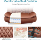 Executive Leather Office Chair, Big and Tall Office Chair with Footrest Home Office Desk Chairs, Ergonomic Computer Desk Chair with Lumbar Support, Reclining Office Chairs with Adjustable Angle