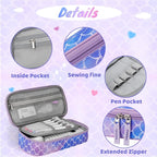 Choco Mocha Mermaid Pencil Case for Girls, Soft Pencil Case Kids Pencils Pouch for Kindergarten Girls,Purple