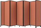 Versare Room Divider 360 Portable Wall Partition | Folding Panels | Large Freestanding Divider | Locking Wheels | Temporary Room Separator