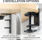 VIVO Clamp-on/Screw-on 24 x 24 inch Privacy Panel, Sound Absorbing Cubicle Desk Divider, Acoustic Partition, Gray, PP-1-V024G