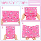 6 Pack Stretchable Book Cover Jumbo Fabric Book Covers Colorful Pattern Print Book Protector Washable Reusable Protective Textbook Cover for Hardcover Textbooks up to 9 x 11 Inch (Unicorn Pattern)