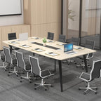 Loomie 8FT Conference Table, 94.49" L x 47.24" W x 29.53" H Meeting Seminar Table with Grommet, Large Boat Shaped Computer Desk, Boardroom Desk for Office Meeting Conference Room