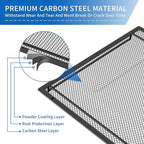 Simple Trending Mesh Desktop File Sorter Organizer, 7 Section Bookshelf For Desk Home Office, Black