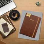 Ensight 2025-2026 HARDCOVER Leather Planner Weekly & Monthly - 6.5x8.5 Inches - Academic Planner Business Personal or Student - Pen Holder, Thick Paper, July 2025 - June 2026 (Brown)