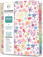 Planner 2026, 8.5" x 11" Monthly & Weekly Planner with Tabs, JAN - DEC 2026, Goal Setting & Time Management Organizer for Professionals & Students