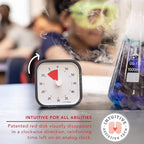 TIME TIMER MOD (Charcoal), A Visual Countdown 60 Minute Timer for Classrooms, Meetings, Kids and Adults Office and Homeschooling Tool with Silent Operation and Interchangeable Silicone Cover